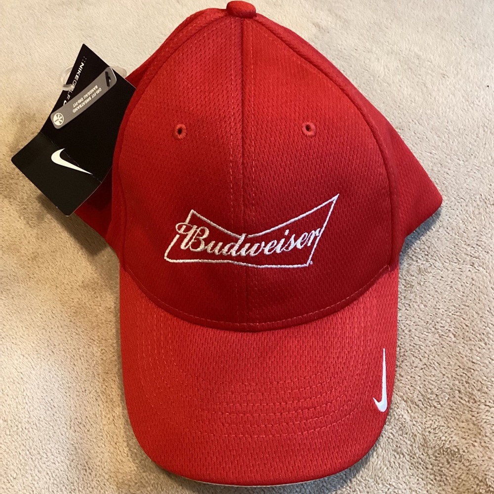 Nike Budweiser Golf Hat L/XL, New‎ with Tags, Red with White Budweiser Logo